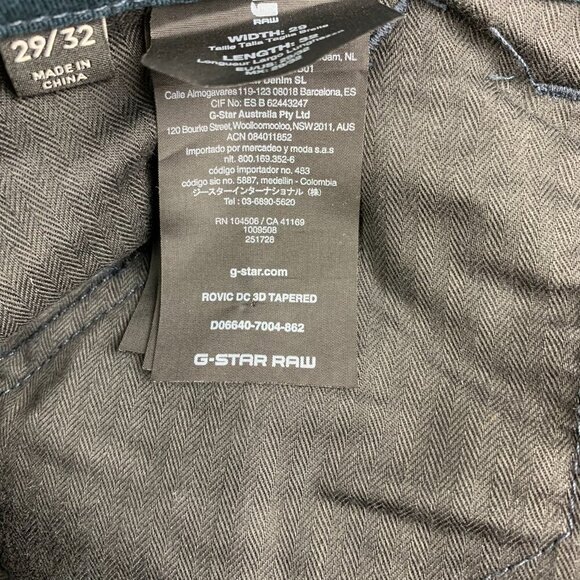 G Star Raw Mens Pants 29 Navy Blue Rovic DC 3D Tapered Military Streetwear 29x29 - Picture 8 of 12